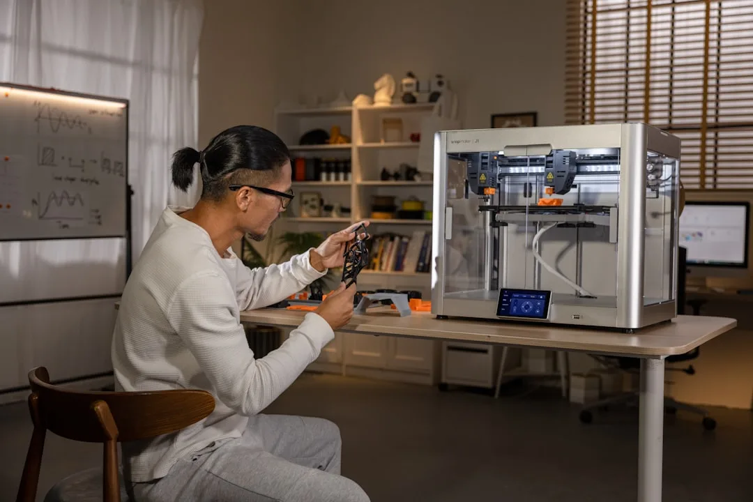 CAD-Modellierung eines 3D-Druck-Projekts am Computer
