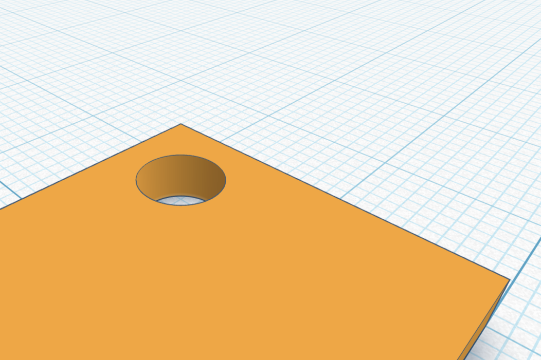 3D-Objekt in CAD mit Bohrung
